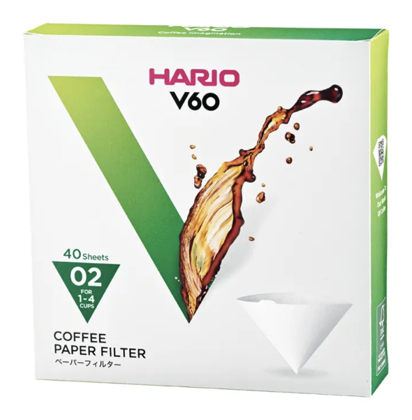 Hario V60 Filtro Papel 02 Blanqueado (40 uds) Caja